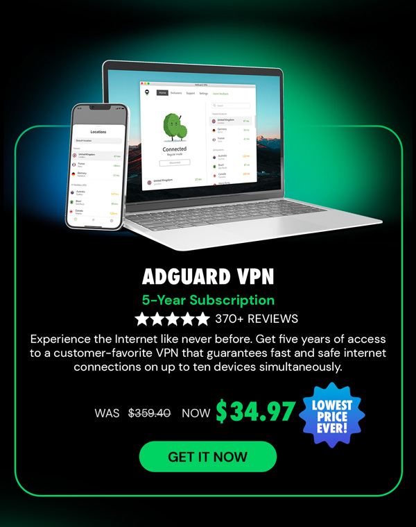 AdGuard VPN: 5-Yr Subscription