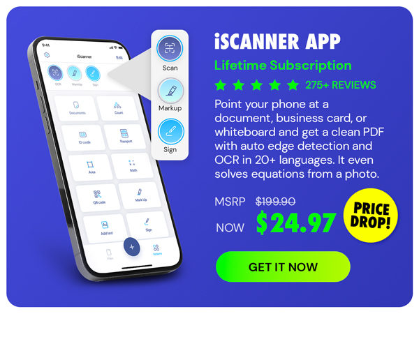 iScanner App: Lifetime Subscription