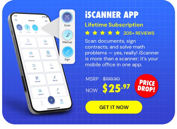 iScanner App: Lifetime Subscription
