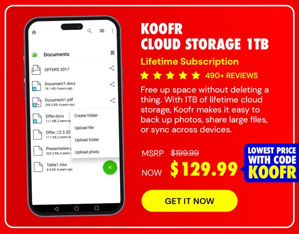 Koofr Cloud Storage: Lifetime Subscription (1TB)