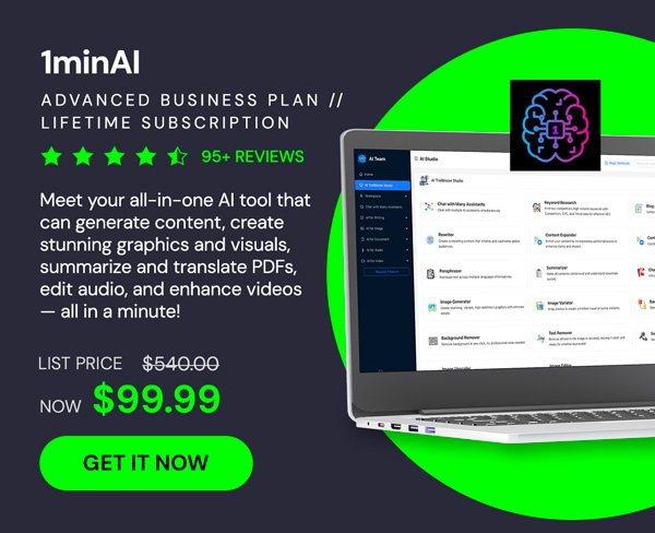 1minAI Advanced Business Plan Lifetime Subscription