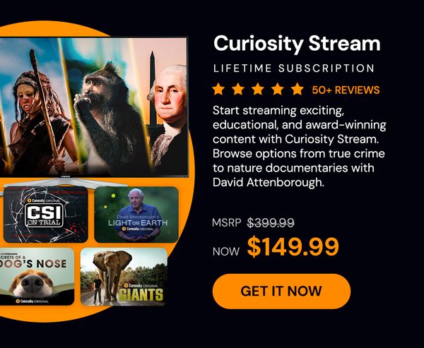 Curiosity Stream Standard Plan: Lifetime Subscription