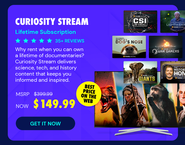 Curiosity Stream Standard Plan: Lifetime Subscription