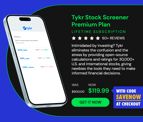 Tykr Stock Screener: Premium Plan Lifetime Subscription