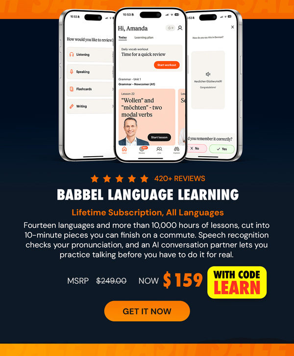 Babbel Language Learning: Lifetime Subscription (All Languages)