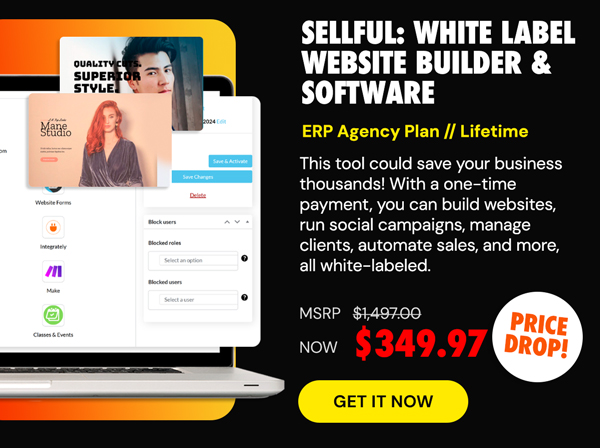 Sellful - White Label Website Builder & Software: ERP Agency Plan (Lifetime)