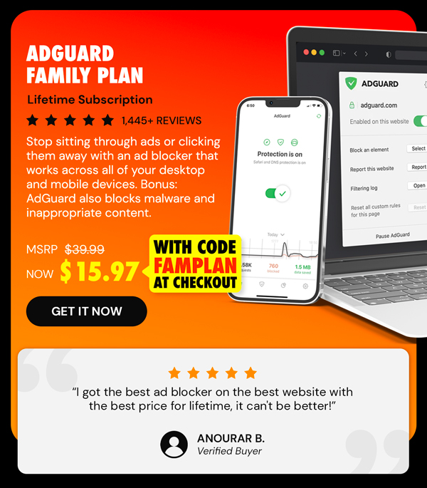 AdGuard Family Plan: Lifetime Subscription