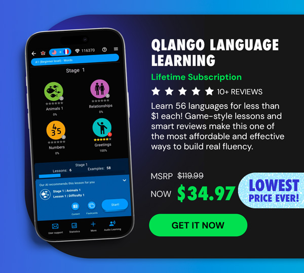 Qlango Language Learning: Lifetime Subscription (All Languages)
