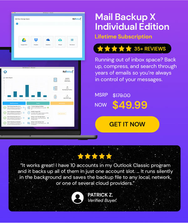 Mail Backup X Individual Edition