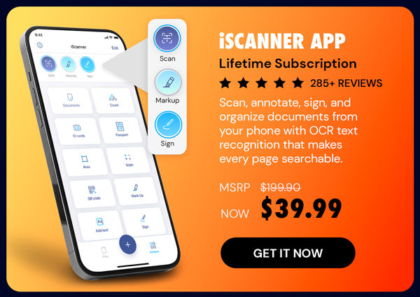 iScanner App: Lifetime Subscription