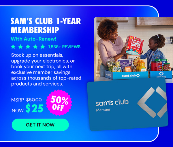 Sam's Club 1-Year Membership with Auto-Renew!