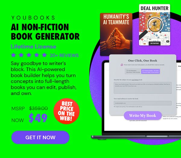 Youbooks AI Non-Fiction Book Generator: (Fan Plan) Lifetime Subscriptions