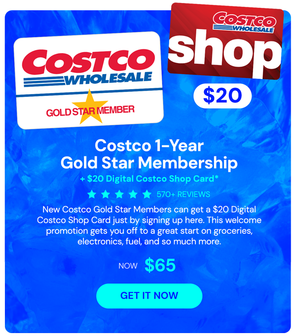 Costco 1-Year Gold Star Membership + $20 Digital Costco Shop Card