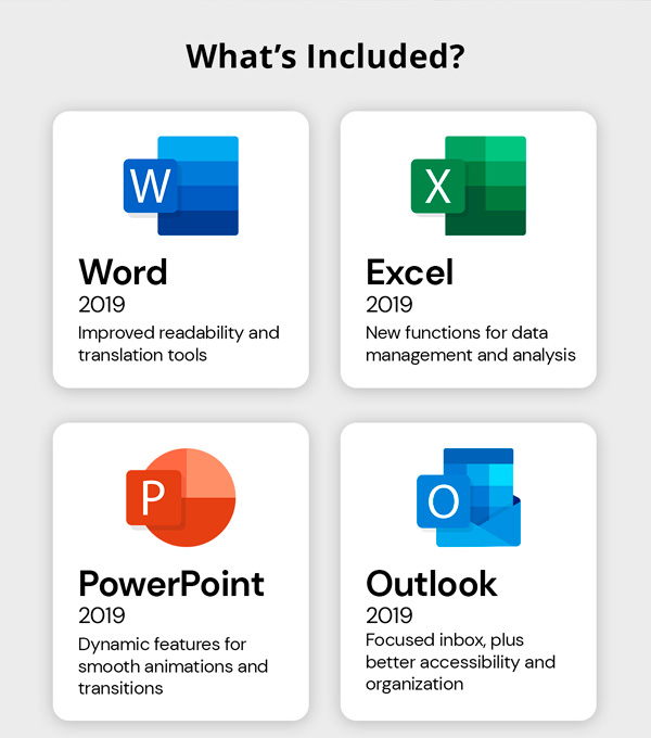 Microsoft Office 2019 for Windows or Mac: Lifetime License