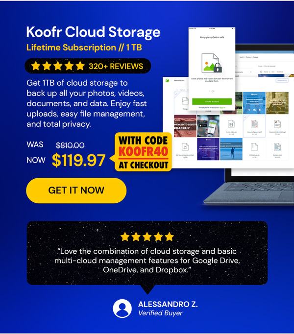 Koofr Cloud Storage: Lifetime Subscription (1TB)