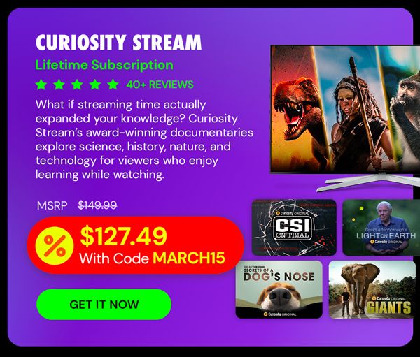 Curiosity Stream Standard Plan: Lifetime Subscription