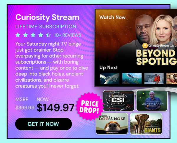 Curiosity Stream Standard Plan: Lifetime Subscription