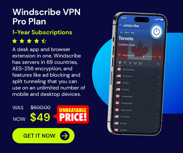 Windscribe VPN Pro Plan