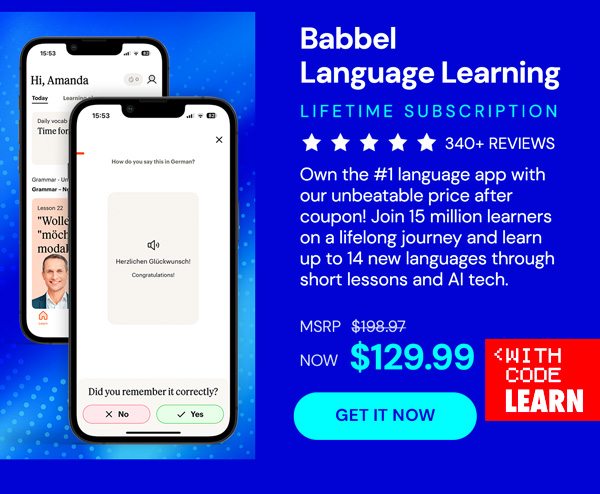 Babbel Language Learning: Lifetime Subscription (All Languages)