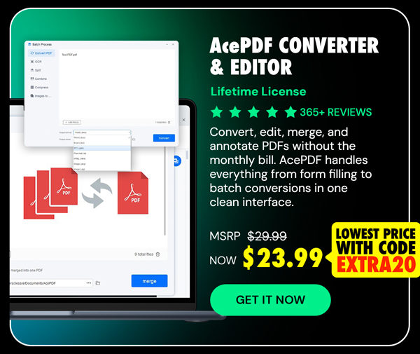 AcePDF Converter & Editor: Lifetime License