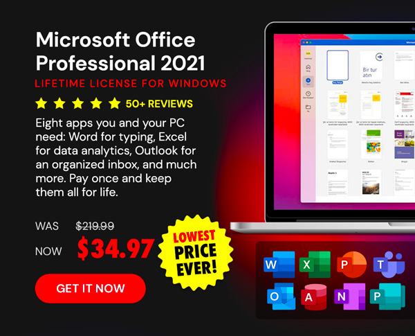 Microsoft Office Professional 2021 for Windows: Lifetime License (Non Binding)