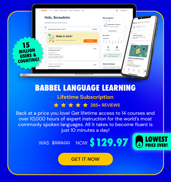 Babbel Language Learning: Lifetime Subscription (All Languages)