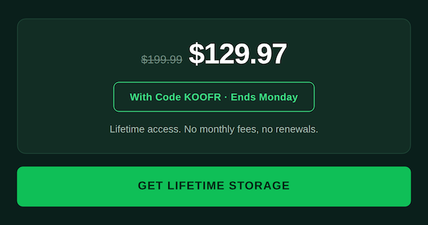 Koofr Cloud Storage: Lifetime Subscription (1TB)