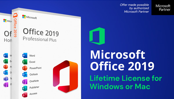Microsoft Office 2019 for Windows or Mac | Lifetime License