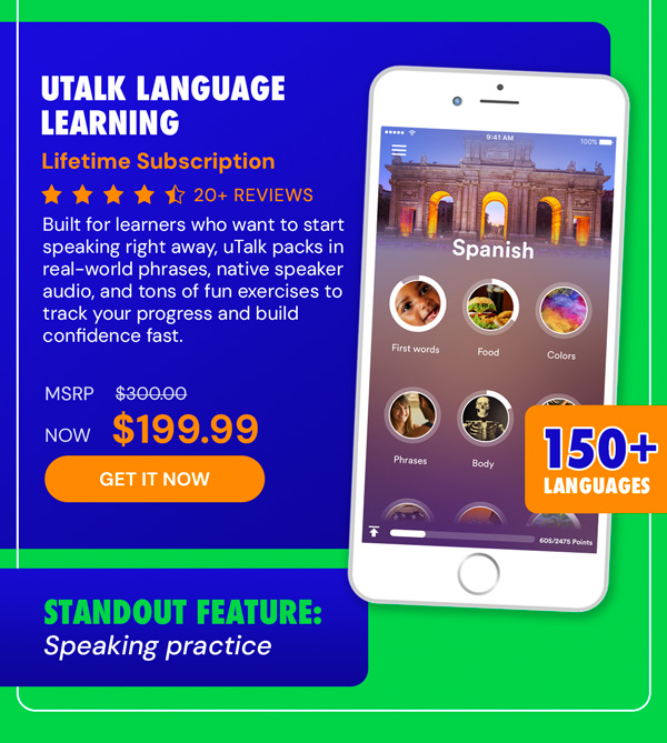 uTalk Language Learning: Lifetime Subscription (150+ Languages)