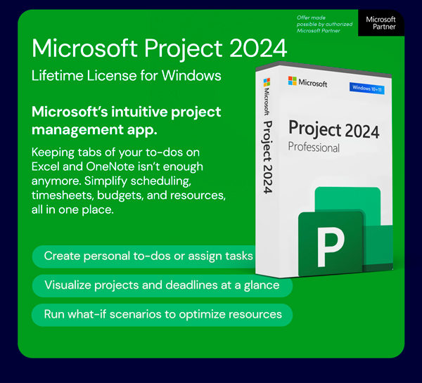 Microsoft Project 2024 Professional: Lifetime License for Windows