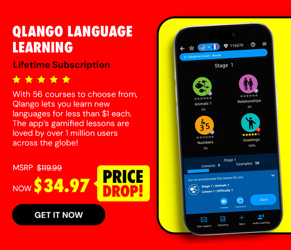 Qlango Language Learning: Lifetime Subscription (All Languages)
