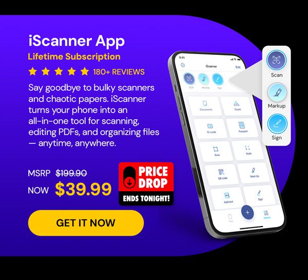 iScanner App: Lifetime Subscription