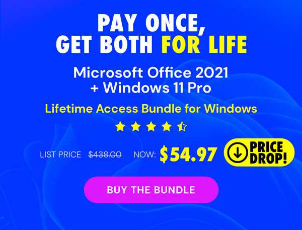 The Ultimate Microsoft Office Professional 2021 for Windows: Lifetime License + Windows 11 Pro Bundle
