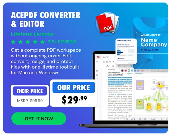 AcePDF Converter & Editor: Lifetime License