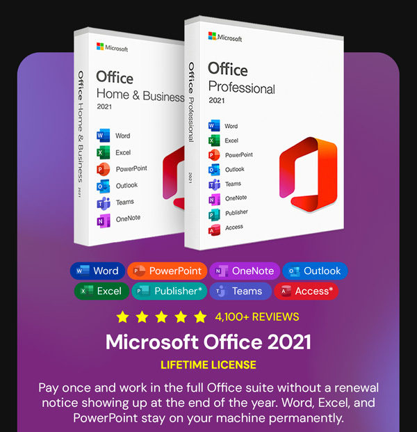 Microsoft Office Professional 2021 for Windows: Lifetime License