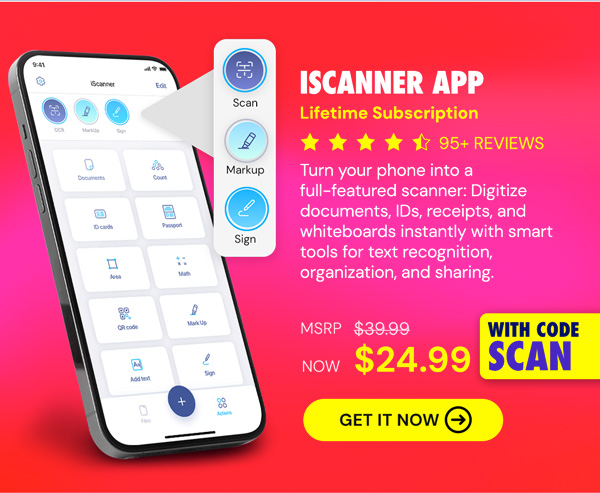 iScanner App: Lifetime Subscription