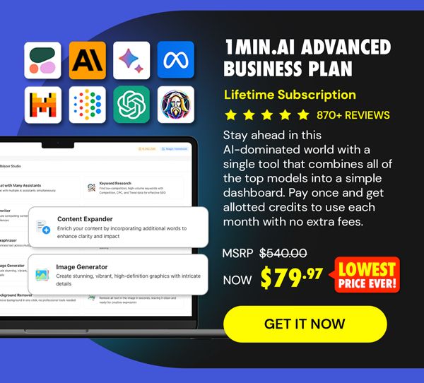 1minAI Advanced Business Plan Lifetime Subscription