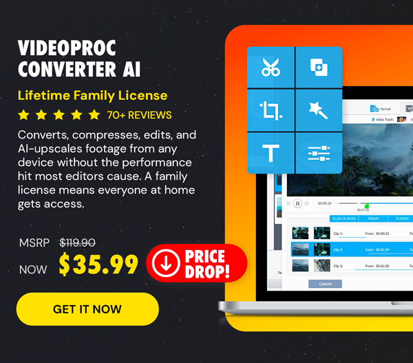VideoProc Converter AI: Lifetime Family License (For Windows)