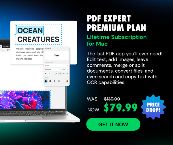 PDF Expert Premium Plan: Lifetime Subscription (Mac)