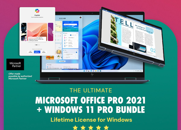 The Ultimate Microsoft Office Professional 2021 for Windows: Lifetime License + Windows 11 Pro Bundle