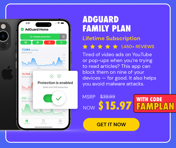 AdGuard Family Plan: Lifetime Subscription