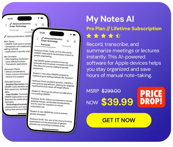 My Notes AI Pro Plan: Lifetime Subscription