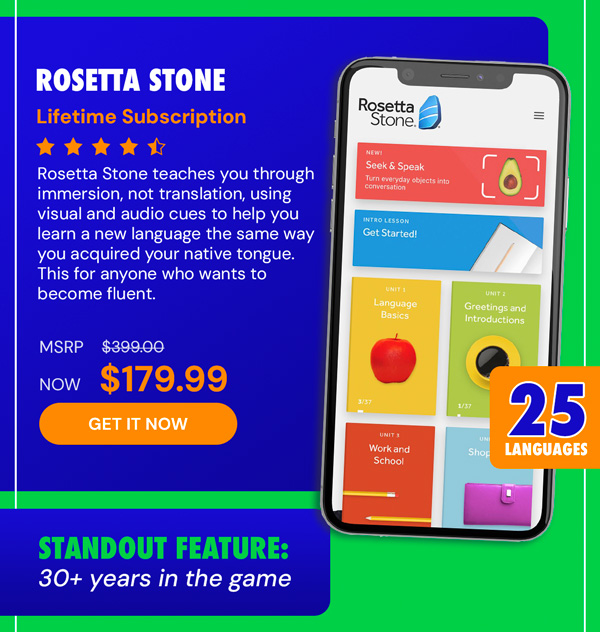Rosetta Stone: Lifetime Subscription (All Languages)