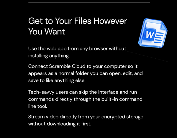 Scramble Cloud Storage Lifetime Subscription (20TB)