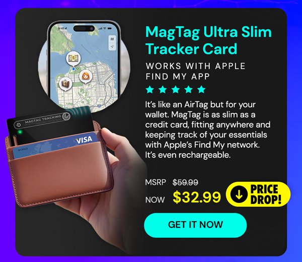 MagTag Ultra Slim Tracker Card - Works with Apple Find My App