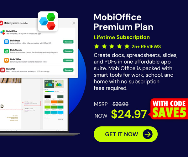 MobiOffice Premium Plan Lifetime Subscription