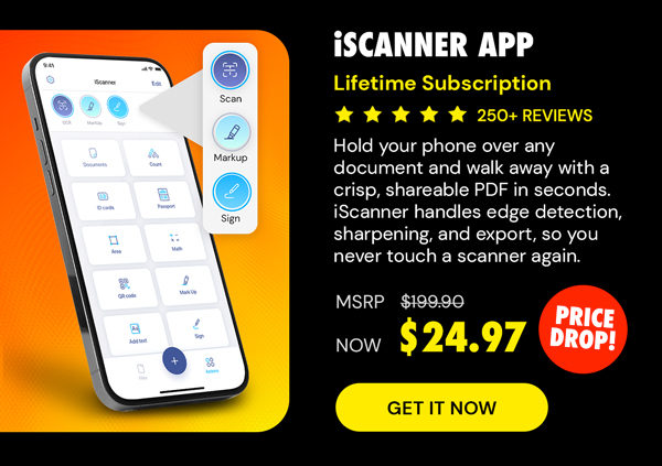 iScanner App: Lifetime Subscription