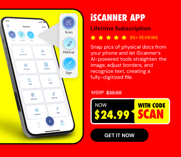 iScanner App: Lifetime Subscription