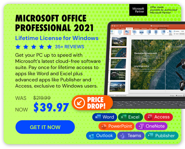 Microsoft Office Professional 2021 for Windows: Lifetime License