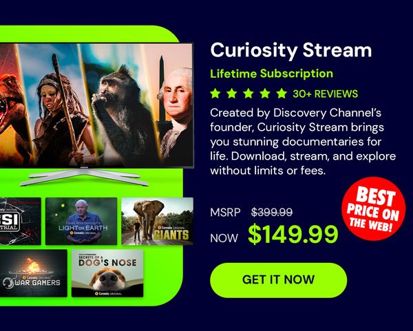 Curiosity Stream Standard Plan: Lifetime Subscription